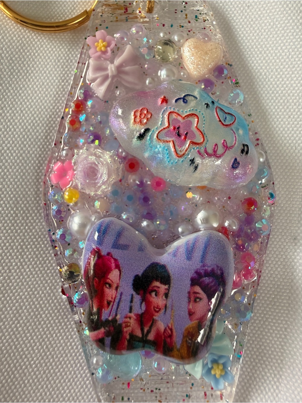 Kawaii Acrylic K Pop Demon Hunters Junk Charm Keychain